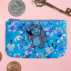 Blue Stitch Aesthetic Large Coin Purse by Salman4z