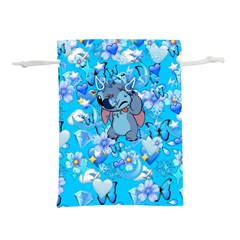 Blue Stitch Aesthetic Lightweight Drawstring Pouch (l) by Salman4z