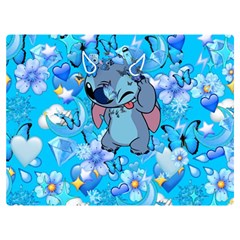 Blue Stitch Aesthetic Two Sides Premium Plush Fleece Blanket (extra Small) by Salman4z