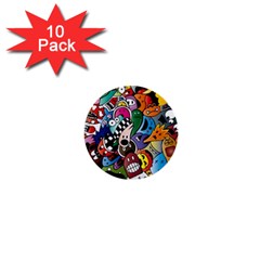 Cartoon Explosion Cartoon Characters Funny 1  Mini Buttons (10 Pack)  by Salman4z