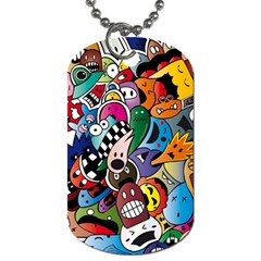 Cartoon Explosion Cartoon Characters Funny Dog Tag (one Side) by Salman4z