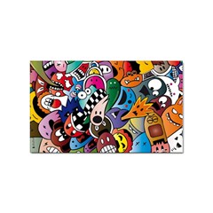 Cartoon Explosion Cartoon Characters Funny Sticker Rectangular (10 Pack)