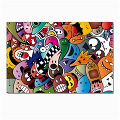 Cartoon Explosion Cartoon Characters Funny Postcard 4 x 6  (pkg Of 10) by Salman4z