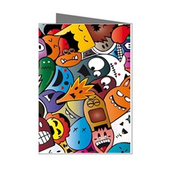 Cartoon Explosion Cartoon Characters Funny Mini Greeting Cards (pkg Of 8) by Salman4z