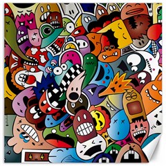 Cartoon Explosion Cartoon Characters Funny Canvas 16  X 16  by Salman4z