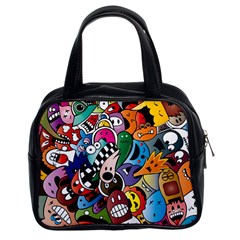 Cartoon Explosion Cartoon Characters Funny Classic Handbag (two Sides) by Salman4z