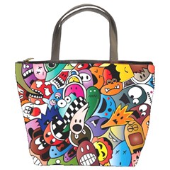 Cartoon Explosion Cartoon Characters Funny Bucket Bag by Salman4z