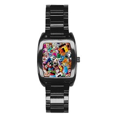 Cartoon Explosion Cartoon Characters Funny Stainless Steel Barrel Watch by Salman4z