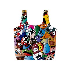 Cartoon Explosion Cartoon Characters Funny Full Print Recycle Bag (s) by Salman4z