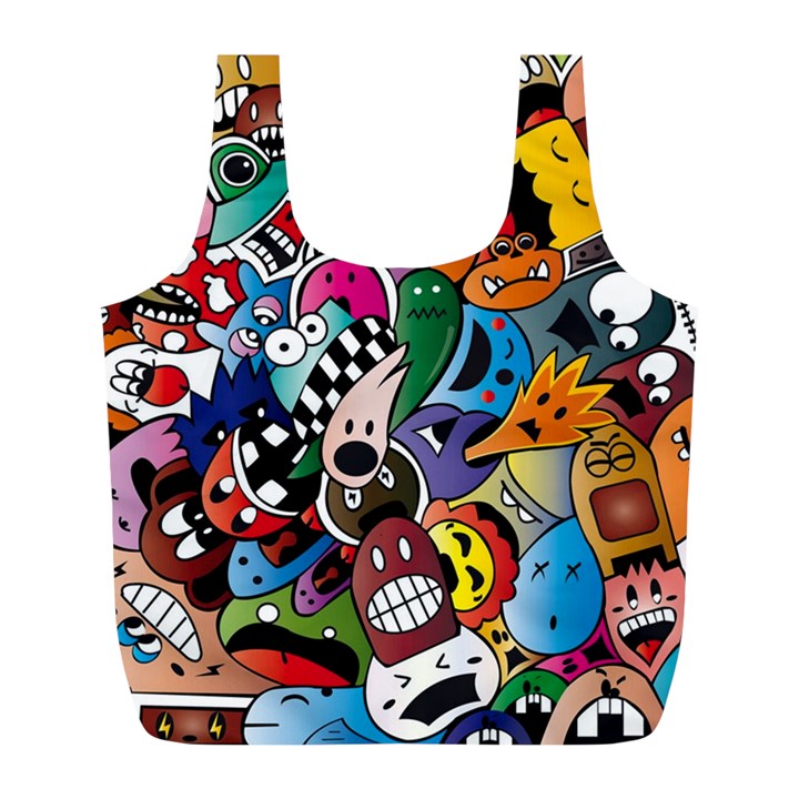 Cartoon Explosion Cartoon Characters Funny Full Print Recycle Bag (L)