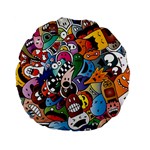 Cartoon Explosion Cartoon Characters Funny Standard 15  Premium Flano Round Cushions Front