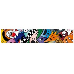 Cartoon Explosion Cartoon Characters Funny Large Premium Plush Fleece Scarf  by Salman4z