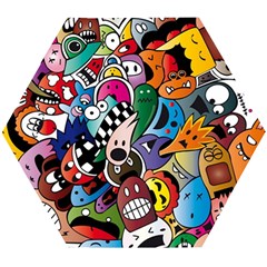 Cartoon Explosion Cartoon Characters Funny Wooden Puzzle Hexagon