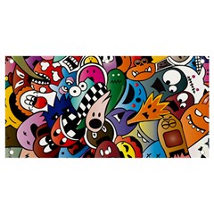 Cartoon Explosion Cartoon Characters Funny Banner And Sign 4  X 2  by Salman4z