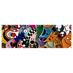 Cartoon Explosion Cartoon Characters Funny Banner And Sign 12  X 4  by Salman4z