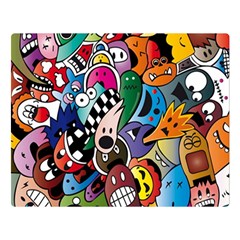 Cartoon Explosion Cartoon Characters Funny Premium Plush Fleece Blanket (large) by Salman4z