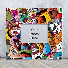 Cartoon Explosion Cartoon Characters Funny White Wall Photo Frame 5  X 7  by Salman4z