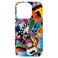 Cartoon Explosion Cartoon Characters Funny Iphone 14 Pro Black Uv Print Case