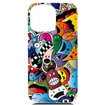 Cartoon Explosion Cartoon Characters Funny iPhone 14 Pro Max Black UV Print Case Front