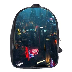 Cityscape Digital Art School Bag (large) by Salman4z