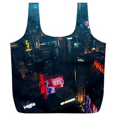 Cityscape Digital Art Full Print Recycle Bag (xl) by Salman4z