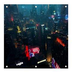 Cityscape Digital Art Banner And Sign 4  X 4  by Salman4z