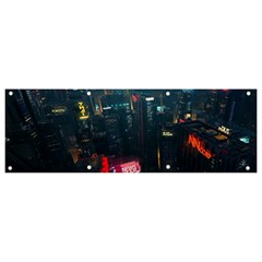 Cityscape Digital Art Banner And Sign 9  X 3  by Salman4z