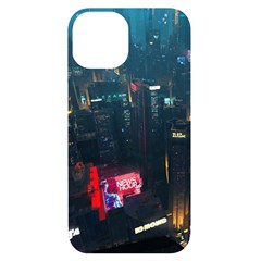 Cityscape Digital Art Iphone 14 Black Uv Print Case by Salman4z