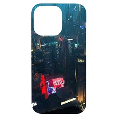 Cityscape Digital Art Iphone 14 Pro Max Black Uv Print Case by Salman4z