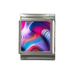 Colorful 3d Waves Creative Wave Waves Wavy Background Texture Italian Charm (13mm) Front