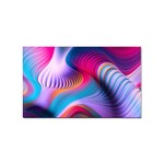 Colorful 3d Waves Creative Wave Waves Wavy Background Texture Sticker (Rectangular) Front