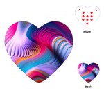 Colorful 3d Waves Creative Wave Waves Wavy Background Texture Playing Cards Single Design (Heart) Front