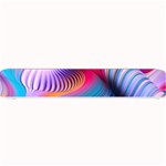 Colorful 3d Waves Creative Wave Waves Wavy Background Texture Small Bar Mat 24 x4  Bar Mat