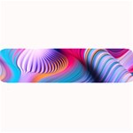 Colorful 3d Waves Creative Wave Waves Wavy Background Texture Large Bar Mat 32 x8.5  Bar Mat