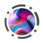 Colorful 3d Waves Creative Wave Waves Wavy Background Texture Poker Chip Card Guard Front