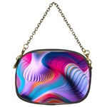 Colorful 3d Waves Creative Wave Waves Wavy Background Texture Chain Purse (One Side) Front