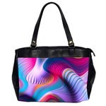 Colorful 3d Waves Creative Wave Waves Wavy Background Texture Oversize Office Handbag (2 Sides) Front