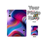 Colorful 3d Waves Creative Wave Waves Wavy Background Texture Playing Cards 54 Designs (Mini) Front - Spade2