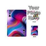 Colorful 3d Waves Creative Wave Waves Wavy Background Texture Playing Cards 54 Designs (Mini) Front - SpadeQ