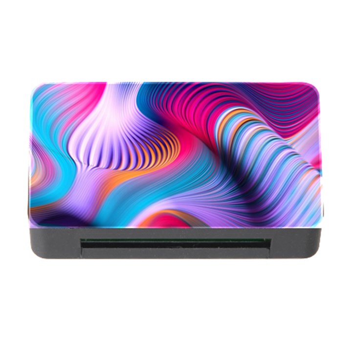 Colorful 3d Waves Creative Wave Waves Wavy Background Texture Memory Card Reader with CF