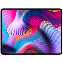 Colorful 3d Waves Creative Wave Waves Wavy Background Texture Two Sides Fleece Blanket (large) by Salman4z