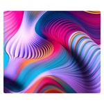 Colorful 3d Waves Creative Wave Waves Wavy Background Texture Two Sides Premium Plush Fleece Blanket (Small) 50 x40  Blanket Front