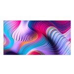 Colorful 3d Waves Creative Wave Waves Wavy Background Texture Satin Shawl 45  x 80  Front