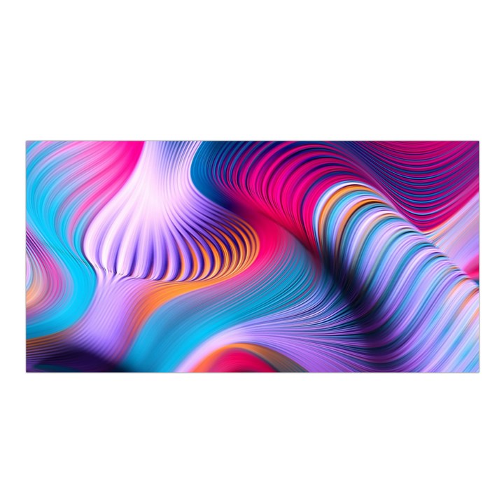 Colorful 3d Waves Creative Wave Waves Wavy Background Texture Satin Shawl 45  x 80 