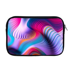 Colorful 3d Waves Creative Wave Waves Wavy Background Texture Apple Macbook Pro 17  Zipper Case by Salman4z