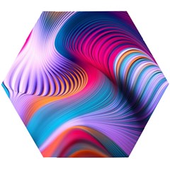 Colorful 3d Waves Creative Wave Waves Wavy Background Texture Wooden Puzzle Hexagon