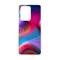 Colorful 3d Waves Creative Wave Waves Wavy Background Texture Samsung Galaxy S20 Ultra 6.9 Inch TPU UV Case