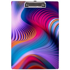 Colorful 3d Waves Creative Wave Waves Wavy Background Texture A4 Acrylic Clipboard