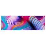 Colorful 3d Waves Creative Wave Waves Wavy Background Texture Banner and Sign 6  x 2  Front