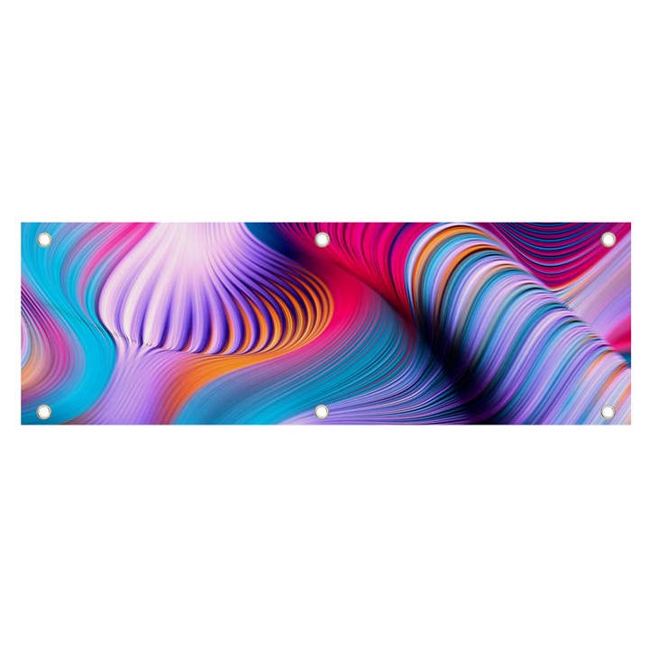 Colorful 3d Waves Creative Wave Waves Wavy Background Texture Banner and Sign 6  x 2 